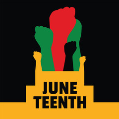 Wall Mural - Juneteenth Freedom Day Design Simple Typography For Banner Event African American History And Heritage