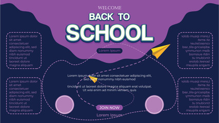 welcome back to school theme banner template