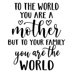 Mothers day text typography design