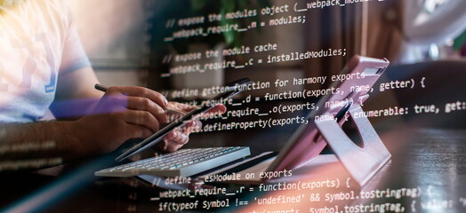 chatbot artificial coding coding background Digital software development.