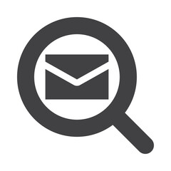Poster - search mail icon with outlined and minimalist style use for ui and interface button
