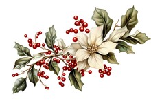 Amazing And Classy Image Of Holly Flower Generated By AI
