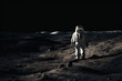 Astronauta spacerujący po powierzchni Księżyca
