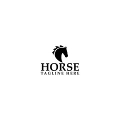 Sticker - Horse logo template isolated on white background