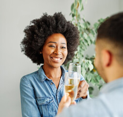 Sticker - woman drink party happy friend girl glass toast young alcohol celebration lifestyle fun female cheer holiday toasting friendship together wine celebrate girlfriend couple love