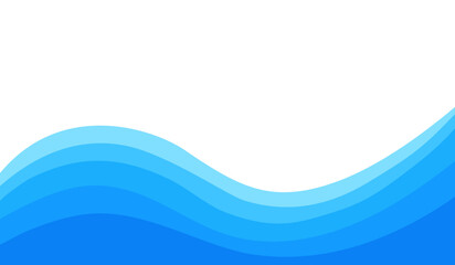 Wall Mural - blue wave water element vector background curve border frame wallpaper presentation education busine