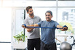 © Tamani Chithambo/peopleimages.com - Physiotherapy, training and band with old man and doctor for stretching, rehabilitation and injury. Medical, healing and healthcare with physiotherapist and patient for consulting, help and fitness