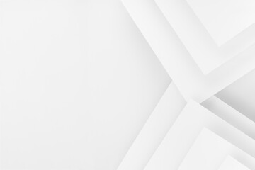 Poster - white abstract background in modern geometric urban simple style with soft light stripes and angles,