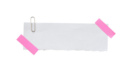 Poster - Ripped paper with clip and tape isolated