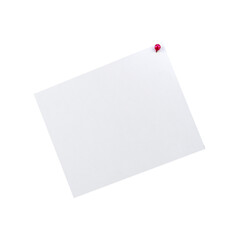 Poster - Blank paper with red pin isolated