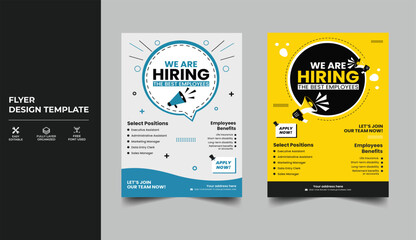 we are hiring job advertisement flyer, recruitment advertising template. recruitment poster, job fly