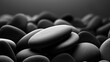 An abstract background featuring smooth stone textures, shot with a macro lens under soft morning light, using high contrast black and white film for a minimalist, tactile feel - Generative ai