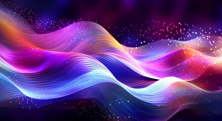Wall Mural - abstract neon glow background. generative ai