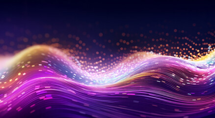 Wall Mural - abstract neon glow background. generative ai