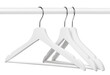 White hangers on white rod, cut out