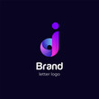 initial letter di lowercase logo icon design for brand technology