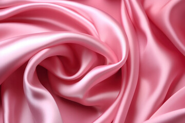Abstract Pink silk fabric satin background