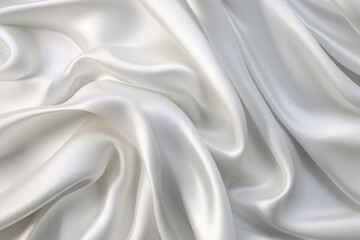 Abstract white silk fabric satin background