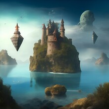 Explore The Island Of Treasures With This Stunning Fantasy Picture From The 16-17th Century 
Island Of Treasures, A Fantasy Picture That Depicts The Life And Adventures Of Pirates And Explorers 