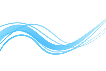 Wall Mural - abstract blue wave curve water flow editable line stroke element design transparent background graph
