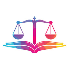 Book law firm logo design icon vector. Law Education Logo Template Design Vector.