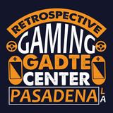 Fototapeta  - Retrospective Gaming Gadte Center Pasadena Ln t-shirt design premium vector