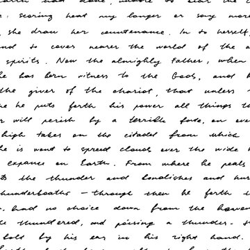 Seamless pattern with illegible handwritten poetry. Abstract background with thin calligraphy, cursive text with rambling words. Unreadable ink-written poetry. Black vector script.