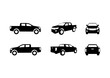© ekkarat - Car pickup truck icon set isolated on the background. Ready to apply to your design. Vector illustration.