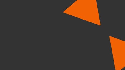Poster - Gray-orange abstract background for the intro of appearing triangles.. Animation screensaver.