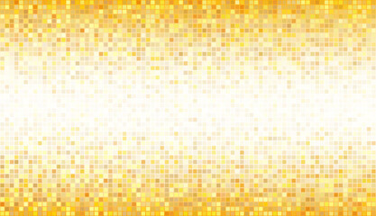 Leinwandbilder - Abstract gold bottom mosaic with white copy space.