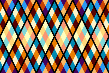 Wall Mural - Argyle seamless vector pattern background. Pattern of a rhombuses.