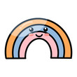 Smile rainbow cute design