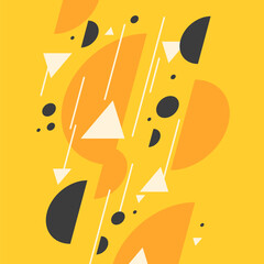 Poster - Abstract background in a modern trendy style. Poster with simple flat different geometric shapes.
