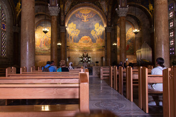 Church of All Nations in Holy Land Jerusalem. Inside view of All Nations Church in old city of Jerusalem