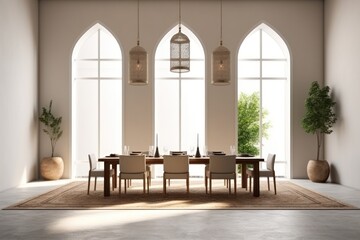 minimalist dining room arabian style lighting