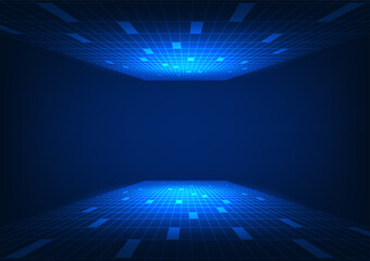 Poster - Microchip technology background performs fast processing and display in the operating system. It can help retrieve information through the network quickly as modern technology.