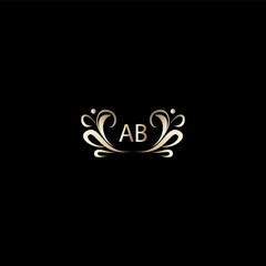 AB Luxury Letter Initial with Crown logo Vector, AB Great Luxury Logo, AB Luxury Logo Vector Design, Creative Lettering Logo Vector Illustration.
