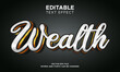 © Roni - Editable 3d wealth gold text effect. Elegant fancy font style perfect for logotype, title or heading text.
