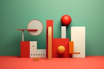 Poster -  A minimalist graphic design poster featuring clean lines and geometric shapes, conveying a sense of simplicity and sophistication.  Generative AI technology.
