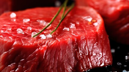 Fresh raw beef meat. Generative AI