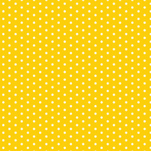 Abstract Geometric White Polka Dot Pattern With Yellow Bg.
