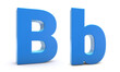 © Vivek - Capital and Small letter B 3d isolated on white background. B letter 3d. 3D rendering.