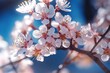 AI Generated hyperrealistic cinematic blossom blossom cherry tree in sunlight background
