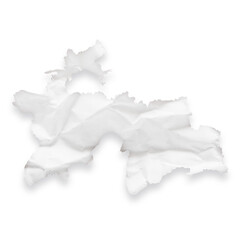 Country map of Tajikistan as a crumpled paper cut-out isolated on transparent background