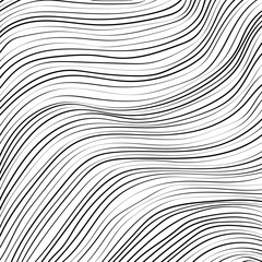 Wall Mural - Hand drawn rough wavy lines vector background, wallpaper