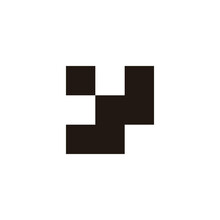 Letter W Dot, Square Geometric Symbol Simple Logo Vector
