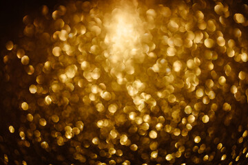 elegant gold glitter bokeh. elegant gold background with glitter sparkle bokeh