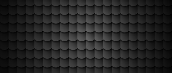 Black roof background. Roof tiles vector illustration.