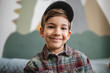 © Miljan Živković - One boy caucasian child six years old kid in his room at home portrait