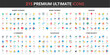 © lembergvector - Blockchain, money payment and trade color flat icons set vector illustration. Abstract symbols of ecommerce order, banking account and wallet, online business simple design for mobile and web apps